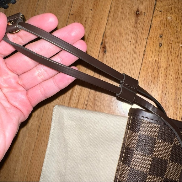 LOUIS VUITTON DAMIER EBENE NEVERFULL MM TOTE ROSE BALLERINE - Picture 10 of 16